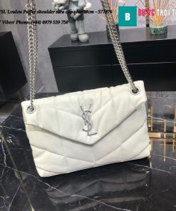 Túi YSL Loulou Puffer shoulder siêu cấp màu đỏ size 29cm - 577476 - Zalo 0979539750 (41)