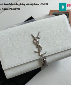 Túi YSL Medium kate tassel chain bag in fog leather hàng siêu cấp 24cm - 354119 (125)