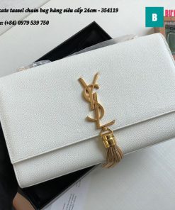 Túi YSL Medium kate tassel chain bag in fog leather hàng siêu cấp 24cm - 354119 (134)