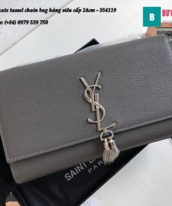 Túi YSL Medium kate tassel chain bag in fog leather hàng siêu cấp 24cm - 354119 (143)