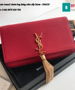 Túi YSL Medium kate tassel chain bag in fog leather hàng siêu cấp 24cm - 354119 (161)