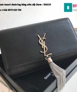 Túi YSL Medium kate tassel chain bag in fog leather hàng siêu cấp 24cm - 354119 (170)