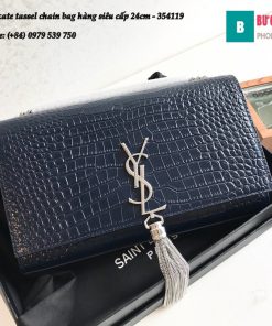 Túi YSL Medium kate tassel chain bag in fog leather hàng siêu cấp 24cm - 354119 (62)