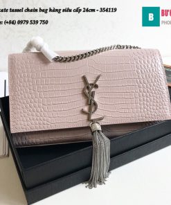 Túi YSL Medium kate tassel chain bag in fog leather hàng siêu cấp 24cm - 354119 (71)