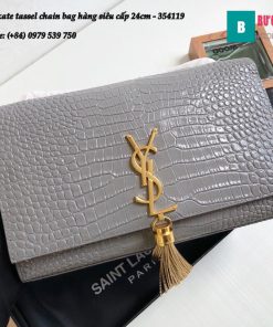 Túi YSL Medium kate tassel chain bag in fog leather hàng siêu cấp 24cm - 354119 (80)