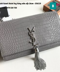Túi YSL Medium kate tassel chain bag in fog leather hàng siêu cấp 24cm - 354119 (89)