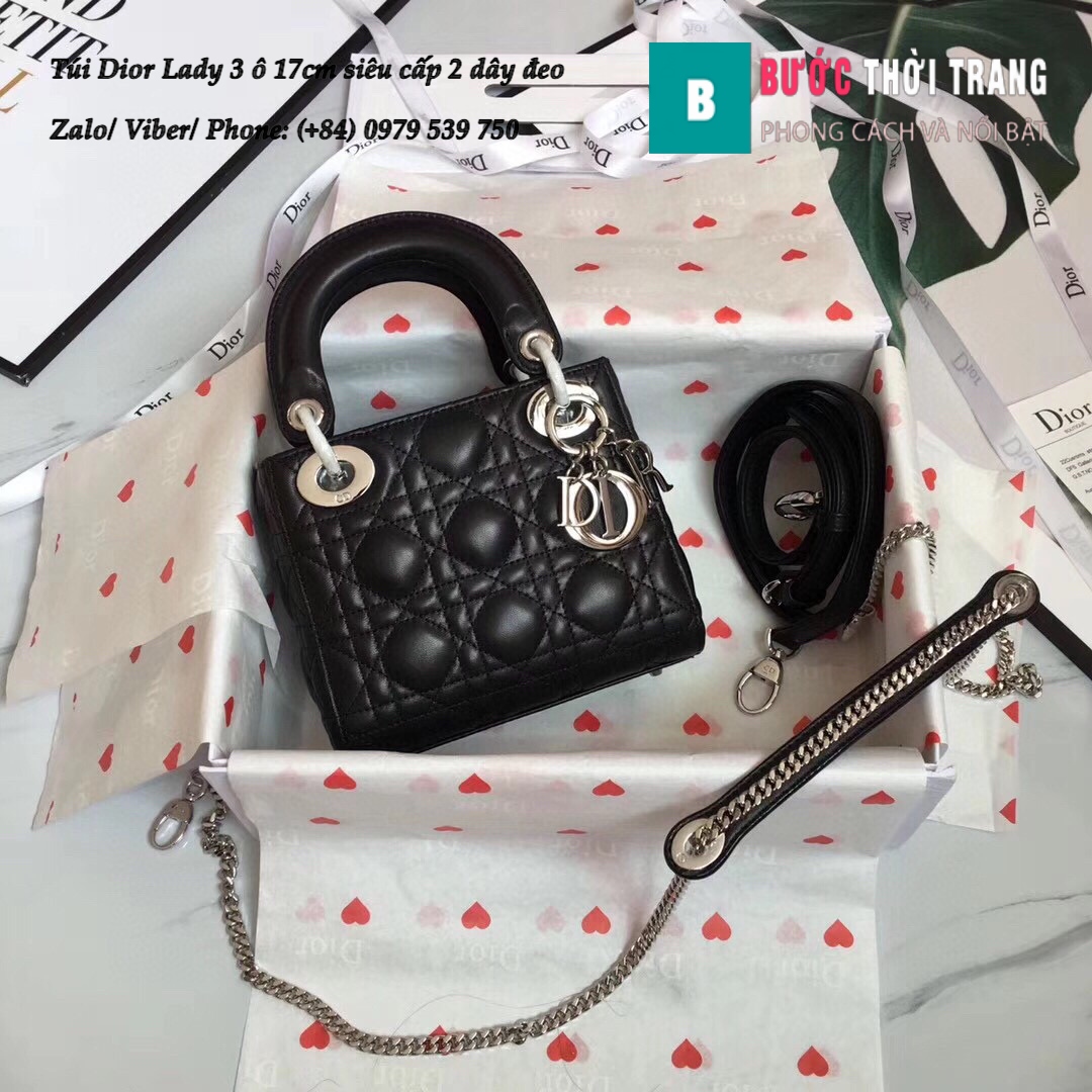 Túi đeo chéo Dior nữ hoạ tiết phiên bản dây da hàng hiệu luxury