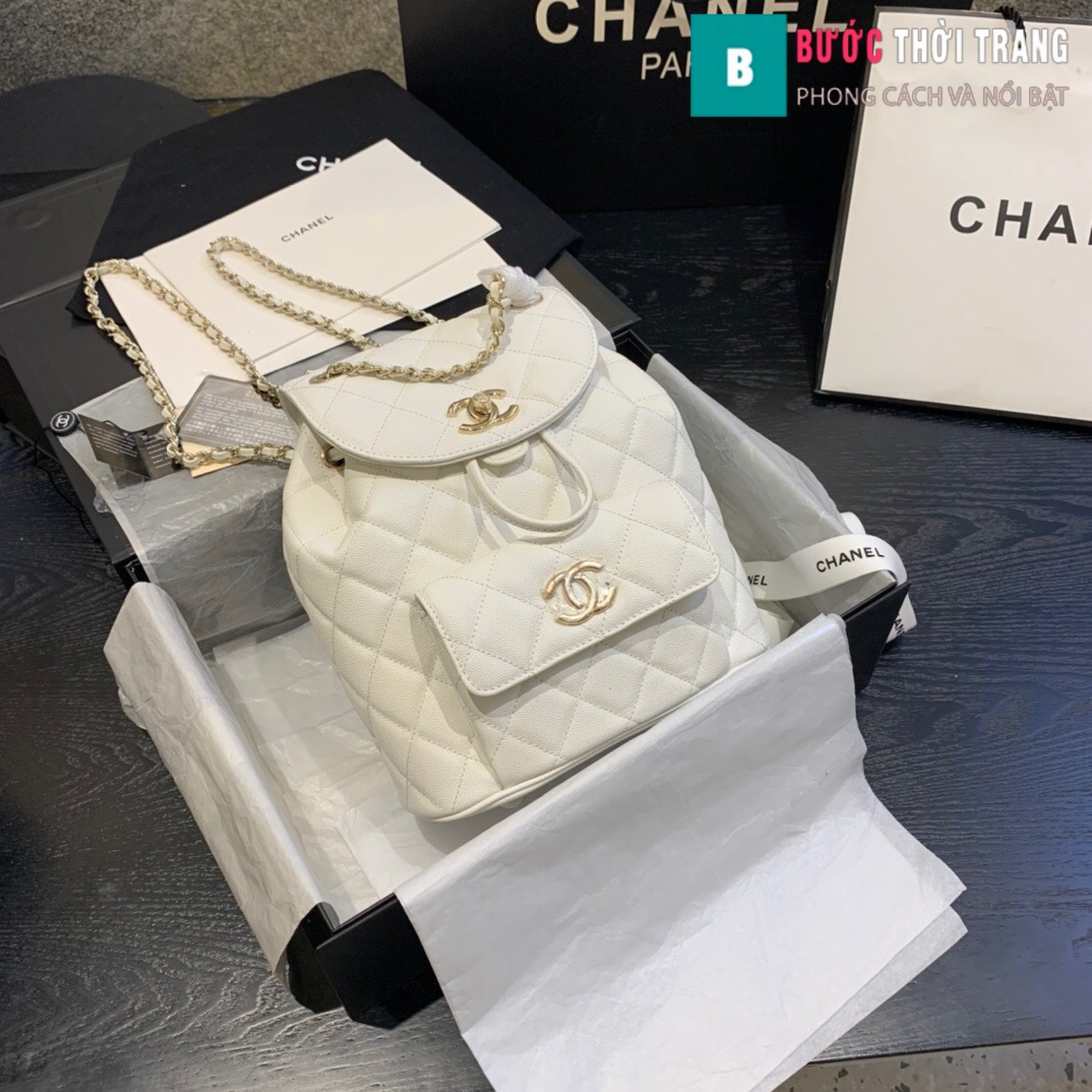 Ba Lô Chanel Mini Vip Màu Trắng CN0810