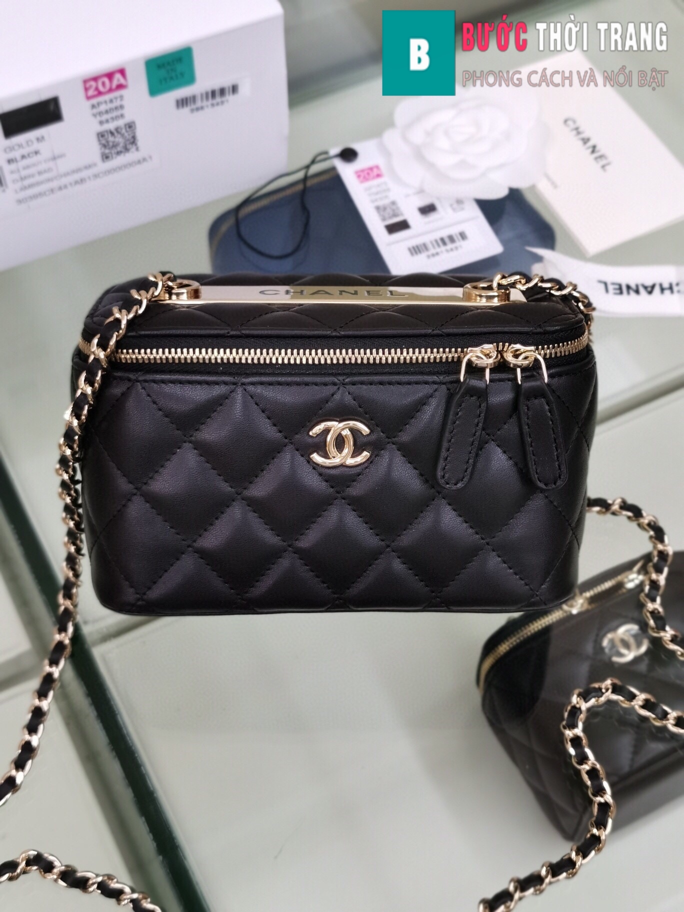 Túi xách Chanel Vanity bag with strap siêu cấp (1)