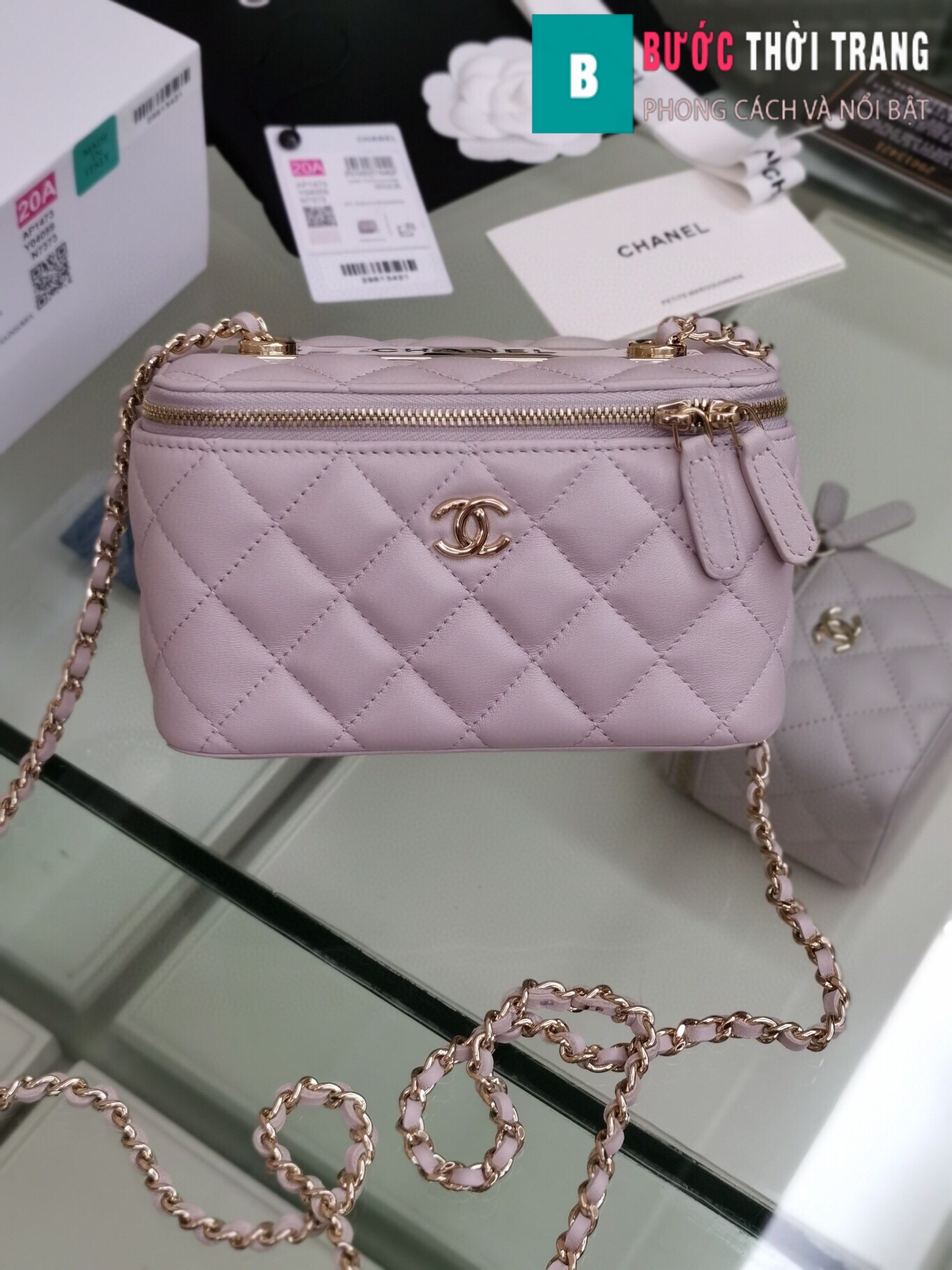 Túi xách Chanel Vanity bag with strap siêu cấp (18)