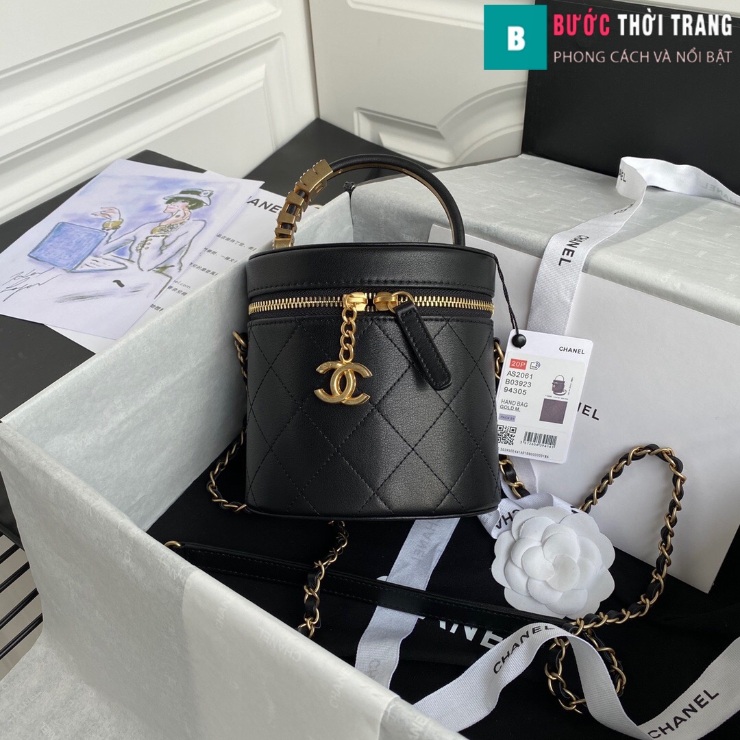 Túi xách Chanel Vanity case lambskin bag blach (1)