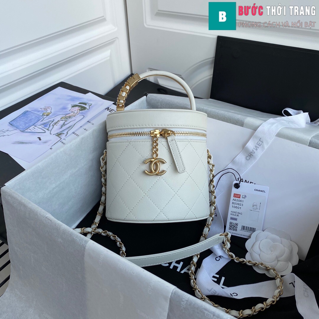 Túi xách Chanel Vanity case lambskin bag blach (10)