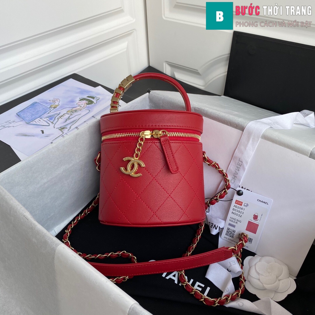 Túi xách Chanel Vanity case lambskin bag blach (19)