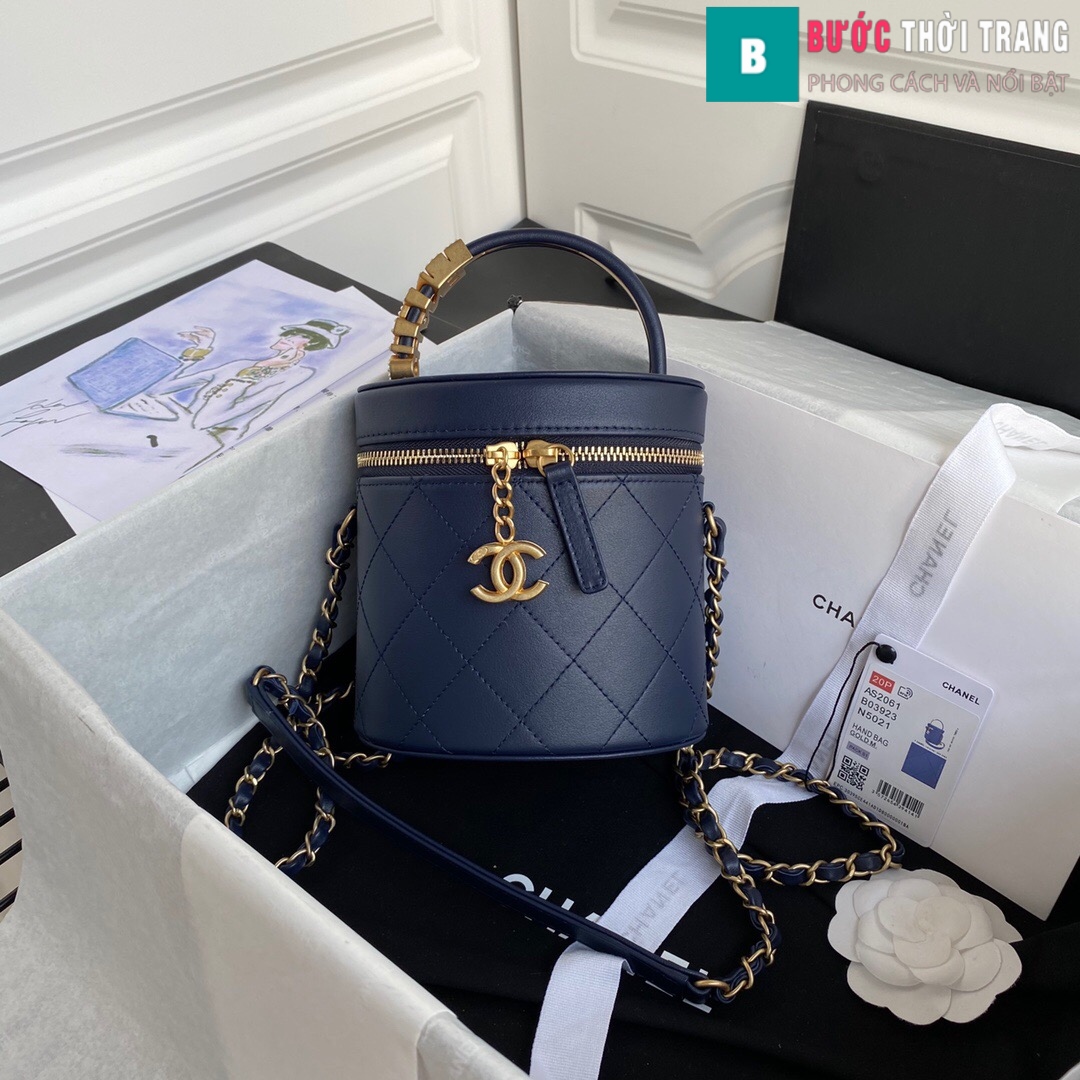 Túi xách Chanel Vanity case lambskin bag blach (28)