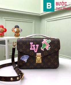 Túi Louis Vuitton Pochette Mettis siêu cấp màu nâu họa tiết size 25 cm - M40780
