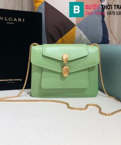 Túi xách Bvlgari Alexander Wang siêu cấp da bê màu xanh size 20 cm