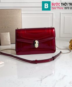 Túi xách Bvlgari Seventi forever siêu cấp da bóng màu đỏ đô size 20 cm