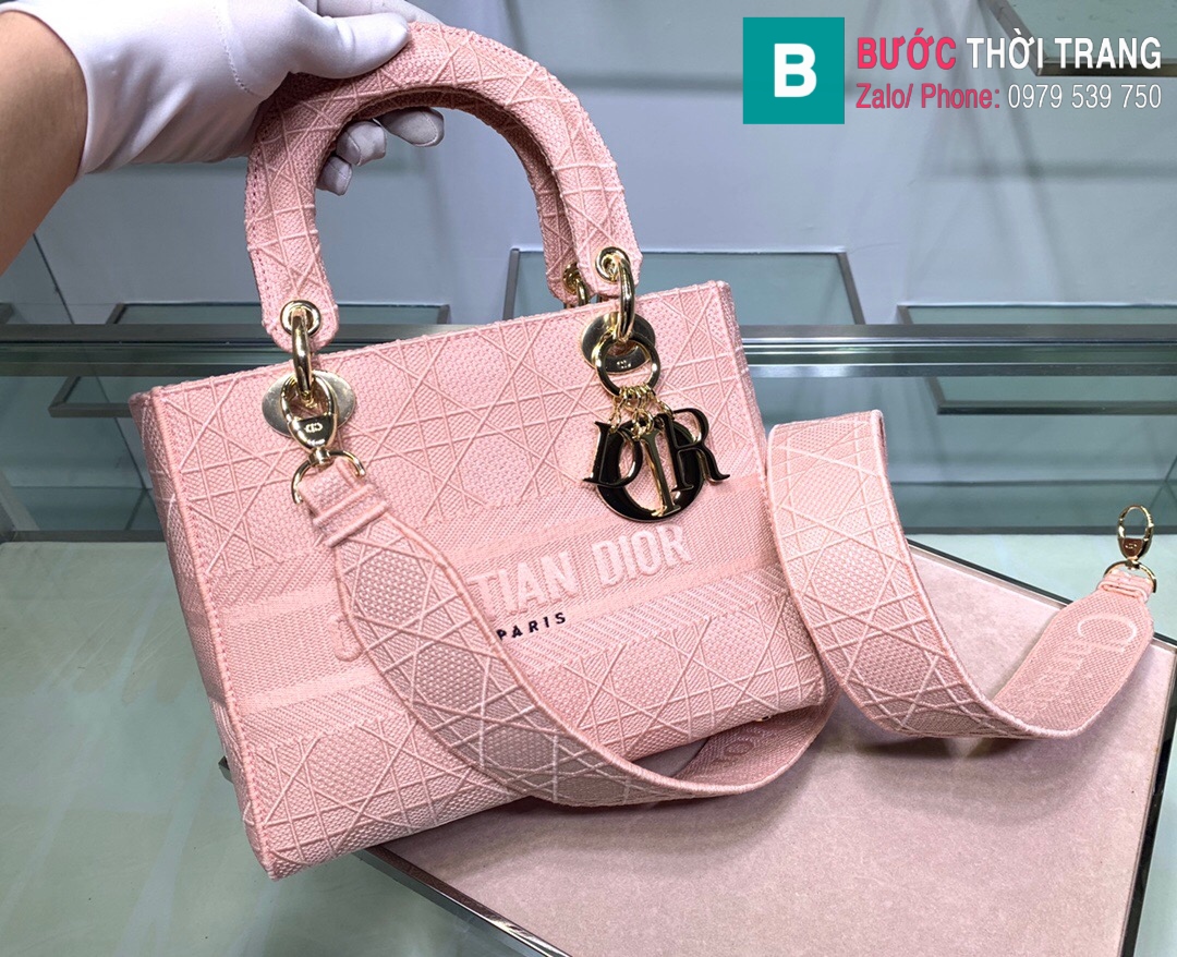 Túi xách Dior lady vải siêu cấp (10)