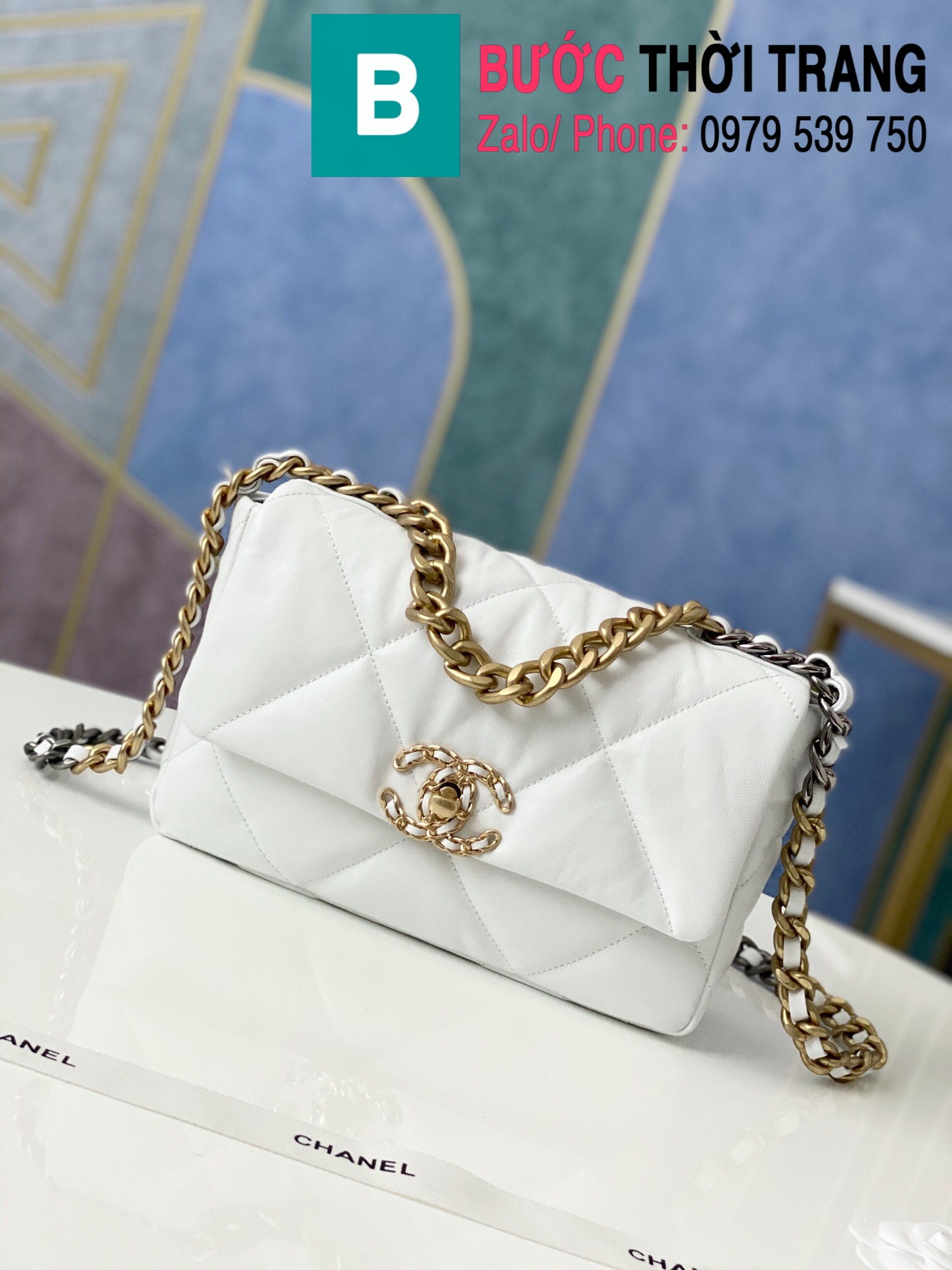 Túi xách Chanel 19 flap bag siêu cấp da bê màu trắng size 26 cm – 1160 –  Túi Xách Nữ, Túi Xách Đẹp, Túi Xách Giày Dép Nữ – Bước Thời Trang