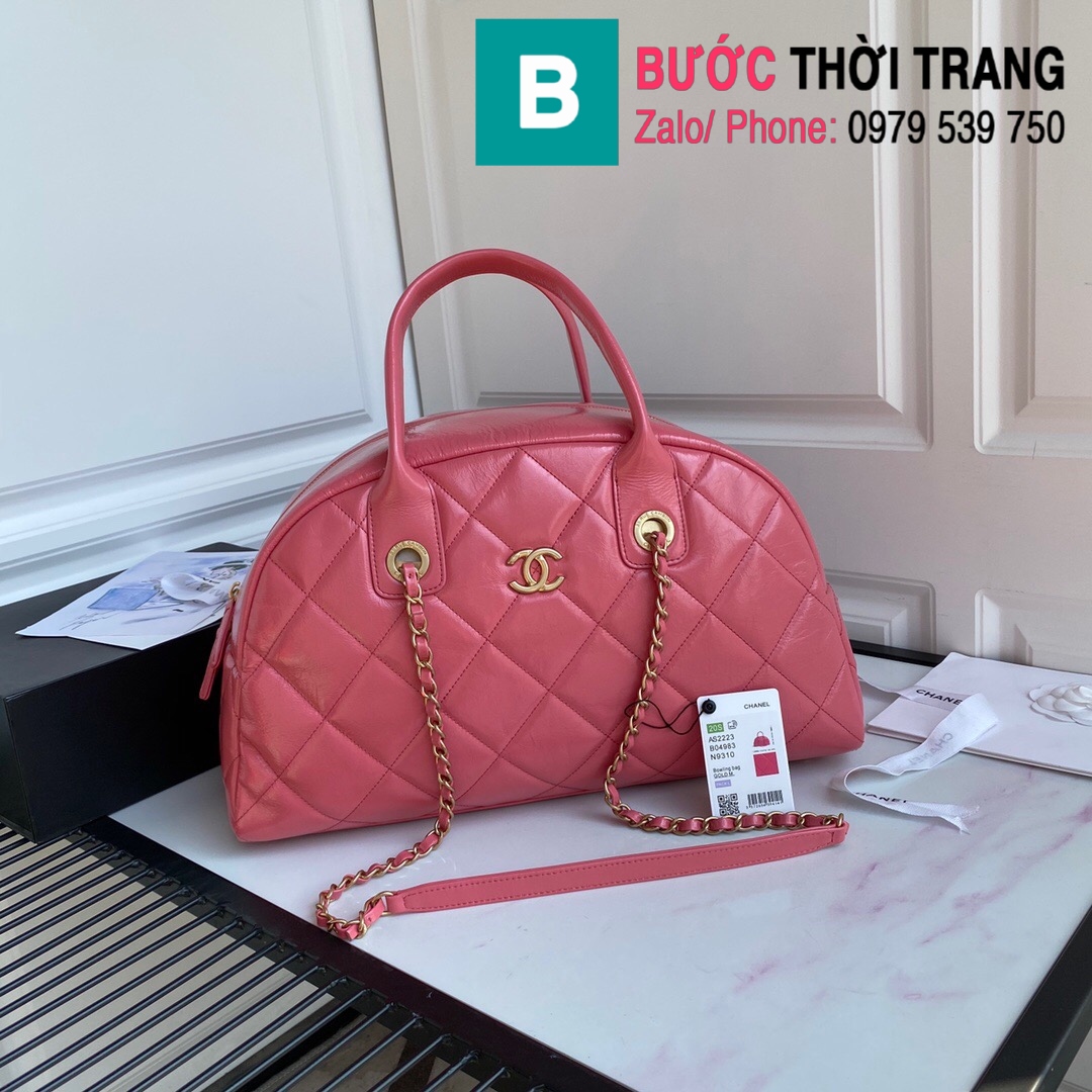 Chanel Pink Caviar Bowling Bag  ADL1383  LuxuryPromise