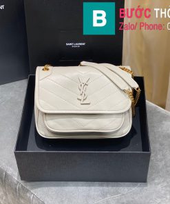 Túi xách YSL Niki siêu cấp da cừu màu trắng size 22cm - 533037