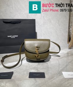 Túi xách YSL Saint Laurernt Kaia Small siêu cấp da bê màu xanh rêu size 18cm - 619740