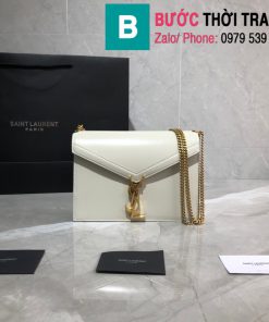 Túi xách YSLSaint Laurent Casandra bag siêu cấp màu trắng size 22cm - 532750
