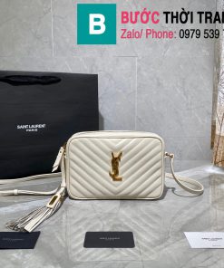 Túi đeo chéo YSL Saint Laurernt Lou siêu cấp da bê màu trắng size 23cm - 520534