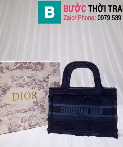 Túi xách Dior Book Tote mini siêu cấp chất liệu vải casvan màu 4 size 23cm