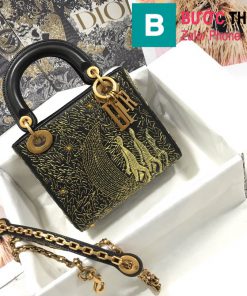 Túi xách Dior Lady siêu cấp da bê màu 3 size 17cm - M0598