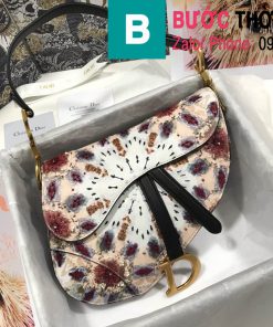 Túi xách Dior Saddle Bag siêu cấp chất liệu da bê màu hồng size 25.5cm