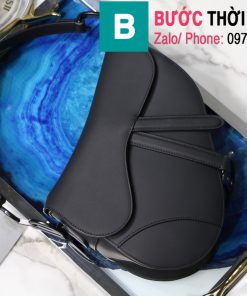 Túi xách Dior Saddle Bag siêu cấp chất liệu da bê màu đen size 25.5cm