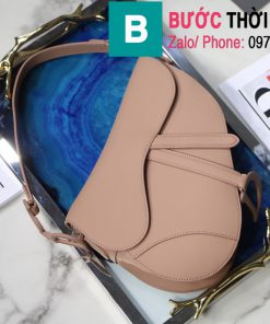 Túi xách Dior Saddle Bag siêu cấp chất liệu da bê màu nude size 25.5cm