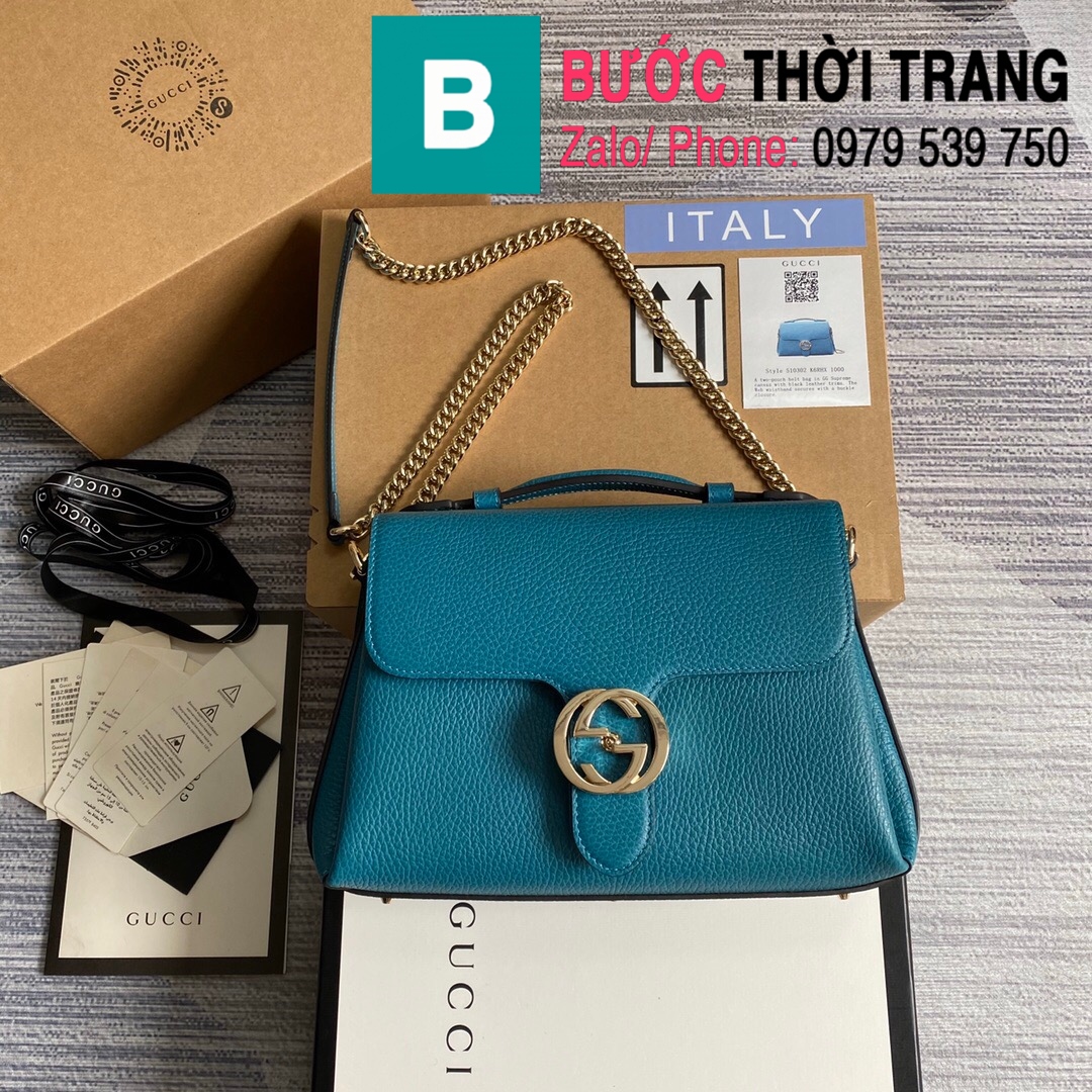 Túi xách Gucci Interlocking Leather Chain Crossbody Bag (10)