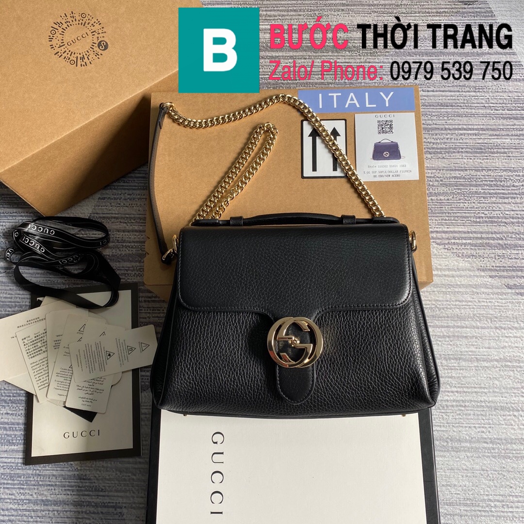 Túi xách Gucci Interlocking Leather Chain Crossbody Bag (19)