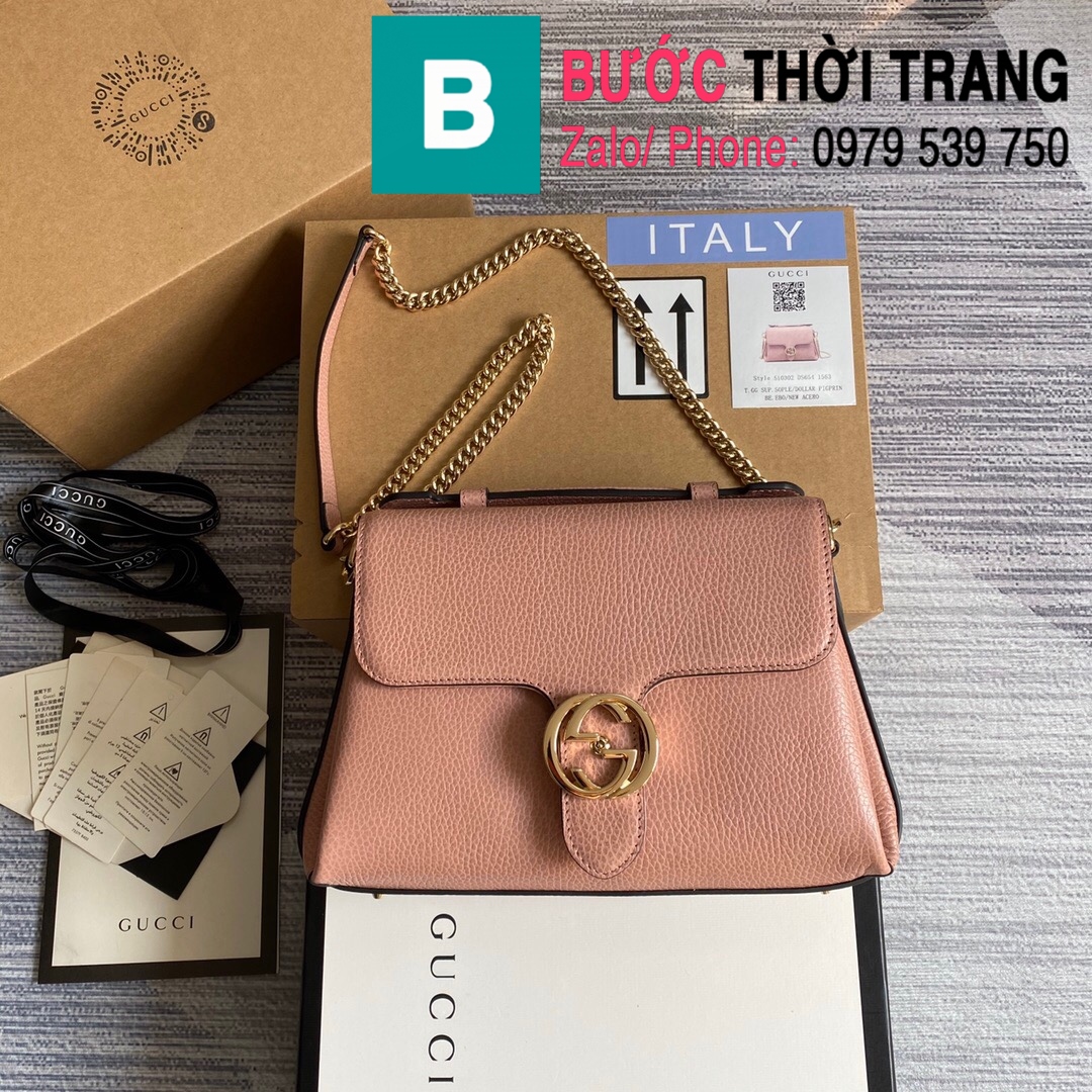 Túi xách Gucci Interlocking Leather Chain Crossbody Bag (28)