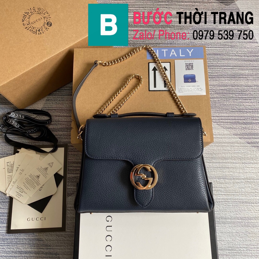 Túi xách Gucci Interlocking Leather Chain Crossbody Bag (37)