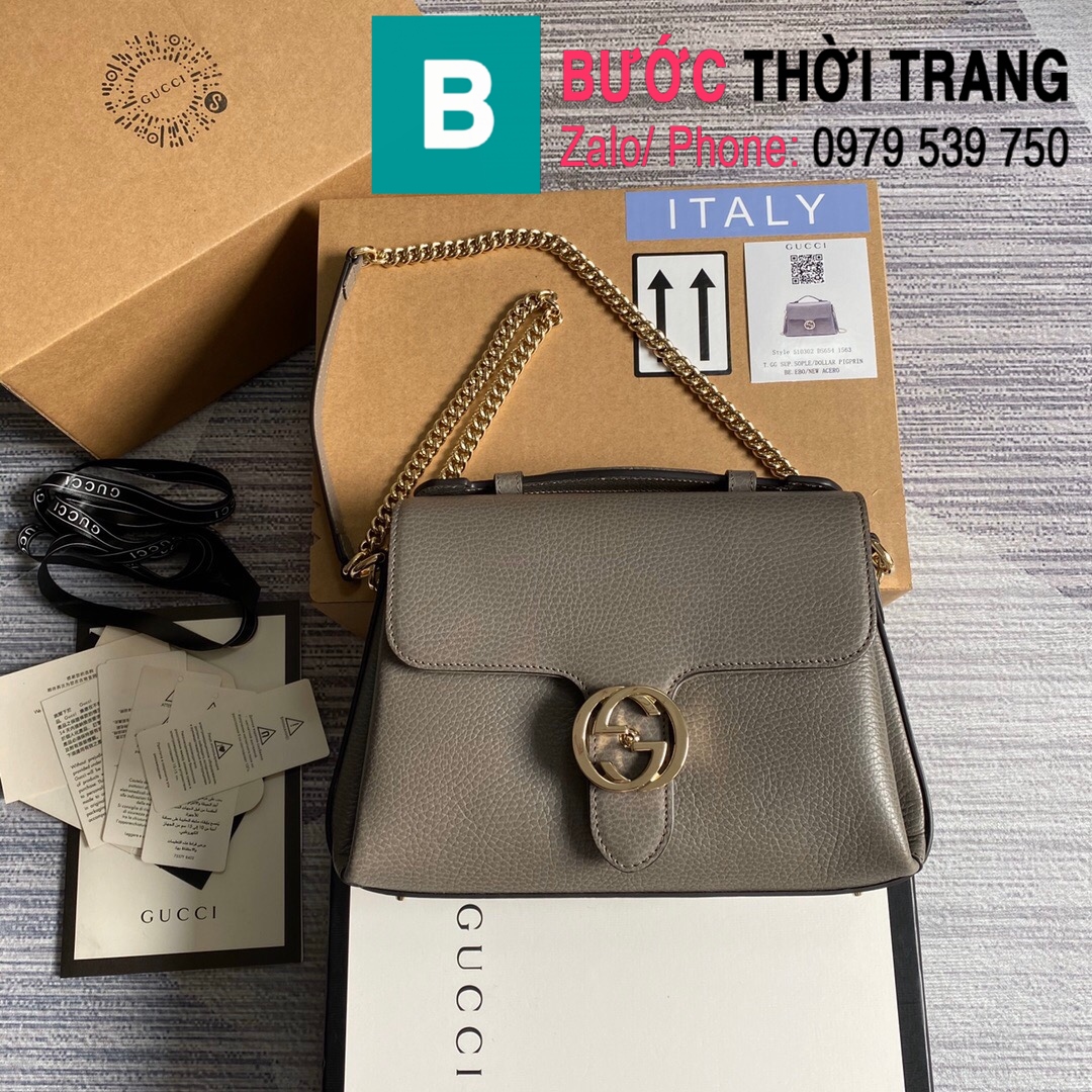 Túi xách Gucci Interlocking Leather Chain Crossbody Bag (46)