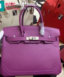  Túi xách Hermes Birkin siêu cấp da Togo màu tím size 30cm