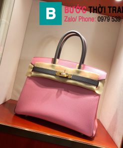  Túi xách Hermes Birkin siêu cấp da epsom màu hồng nhạt size 30cm