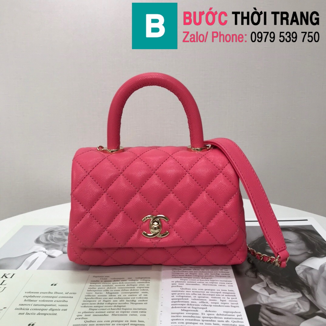 Túi xách Chanel Coco Handle Mini bag siêu cấp da bê màu hồng size 19cm –  AS2215 – Túi Xách Nữ, Túi Xách Đẹp, Túi Xách Giày Dép Nữ – Bước Thời Trang
