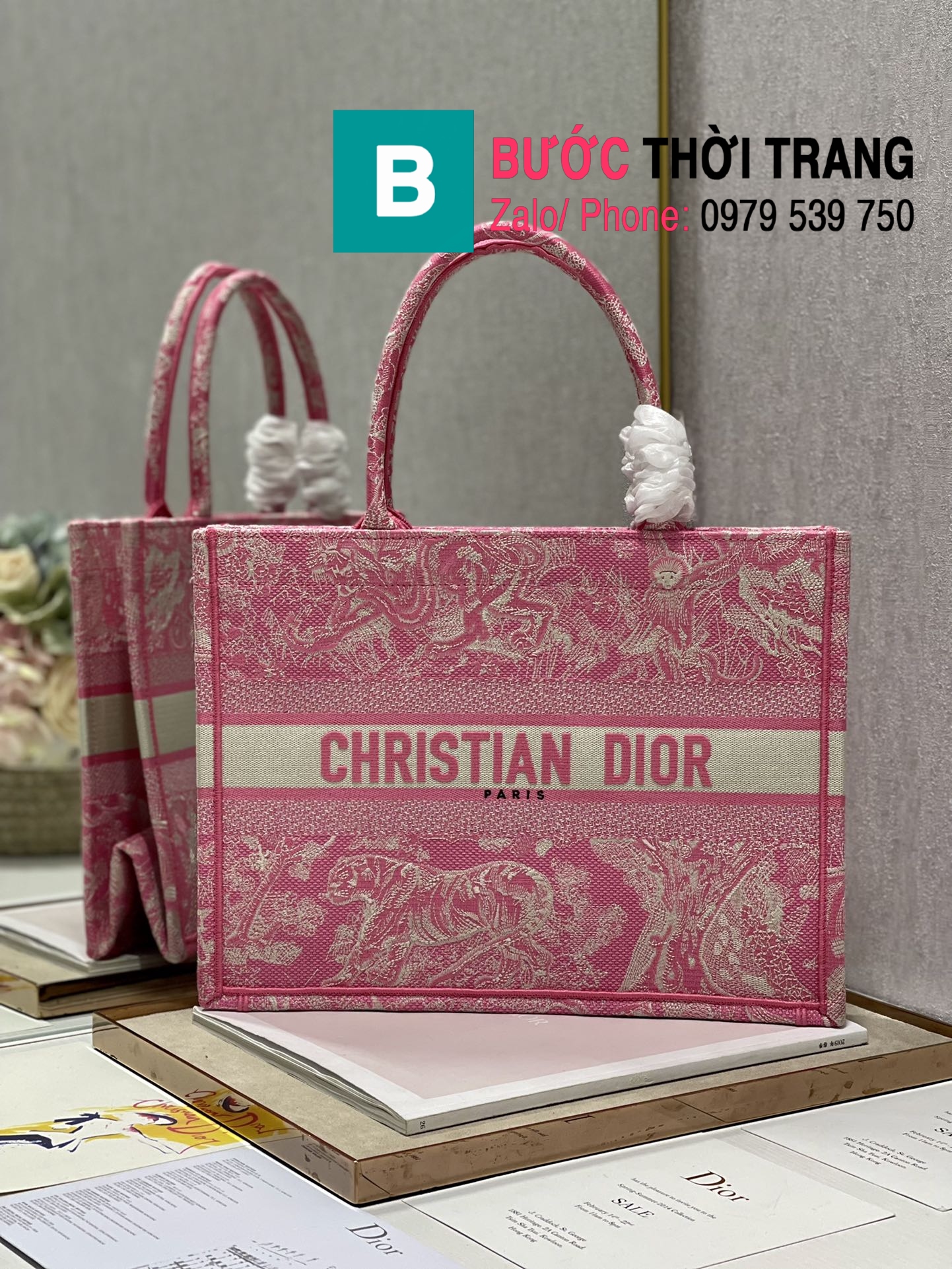 Hàng sẵn  DIOR TOTE PINK THEBASIC UNISTYLE VIET NAM
