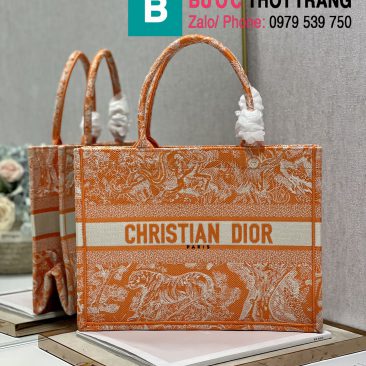 Túi xách Dior tote màu cam size 36 (1)