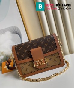 Túi Louis Vuitton Dauphine siêu cấp màu nâu size 25cm - M44391