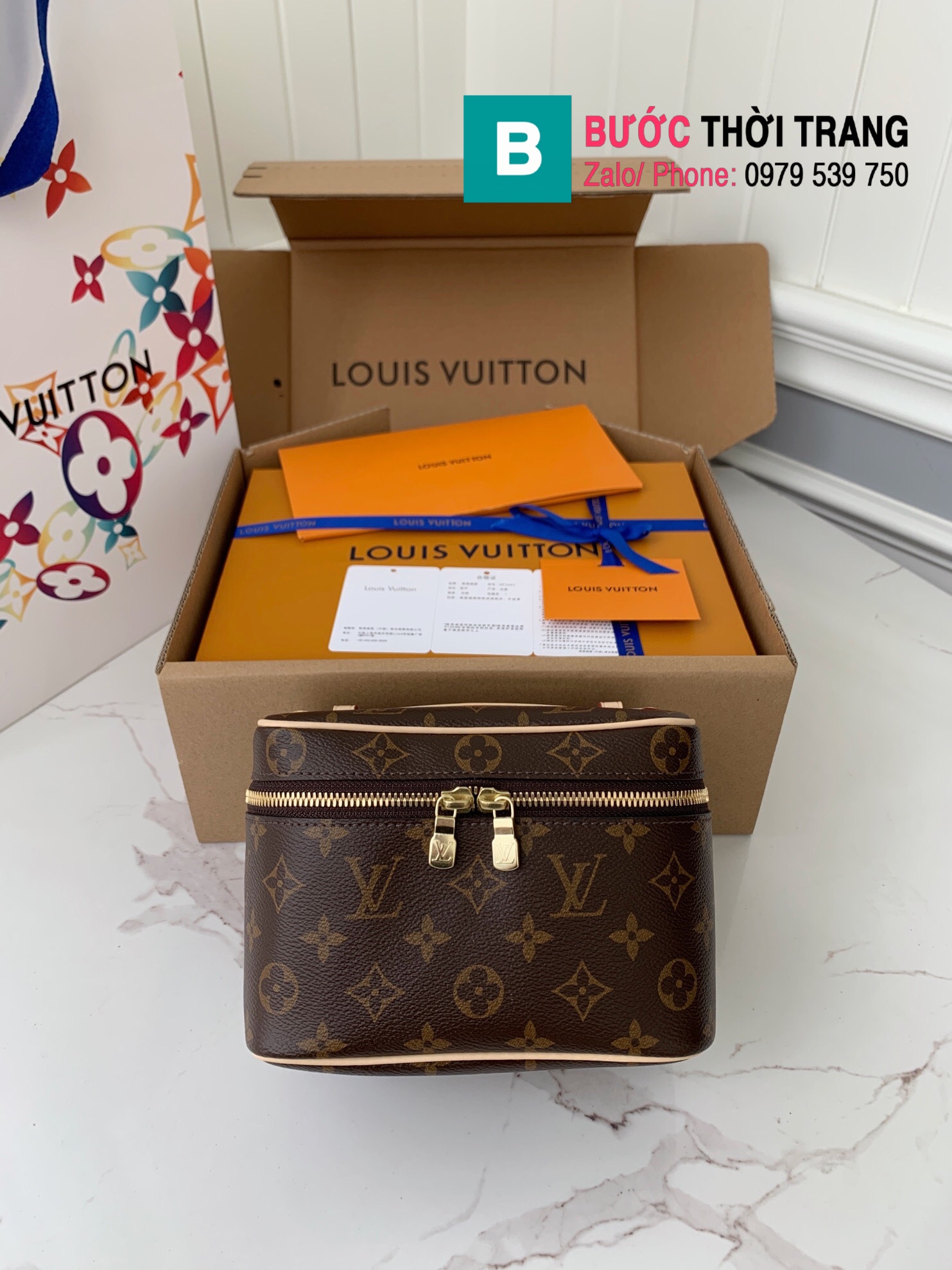 Túi xách Louis Vuitton Nice Mini Monogram bản siêu cấp size 20cm
