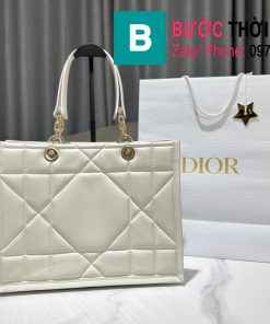 Túi xách Dior Essential siêu cấp thể tote màu trắng sữa size 36cm