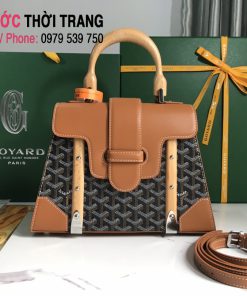 Túi xách Goyard Saigon PM siêu cấp màu nâu size 28cm