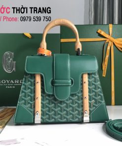 Túi xách Goyard Saigon PM siêu cấp màu xanh lục size 28cm