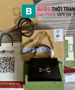 Túi xách tay Gucci Horsebit 1955 top handle màu đen size 22cm - 703848