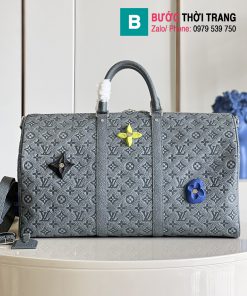 Túi du lịch LV Keepall nam giới bản siêu cấp màu xanh size 50cm - M20901